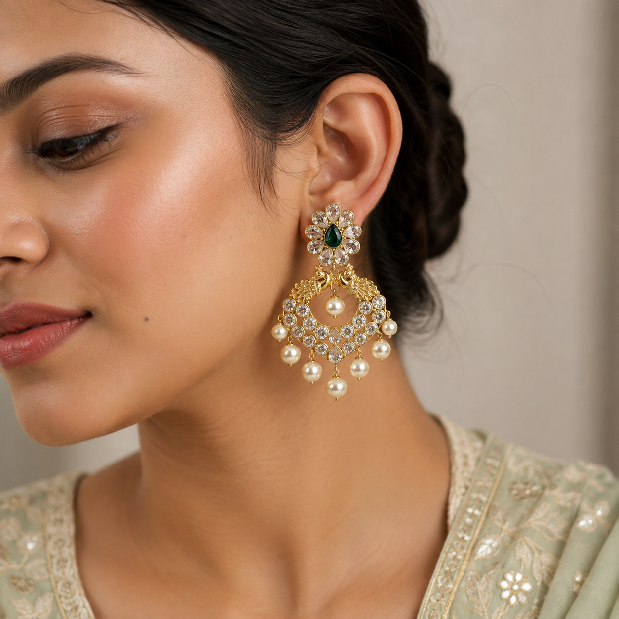 LIGHTWEIGHT CHANDBAALI EARRINGS